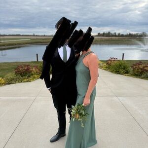 Azazie Bridesmaid Dress Eucalyptus